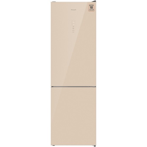 Двухкамерный холодильник Weissgauff WRK 2000 Total NoFrost Inverter Beige Glass (q)