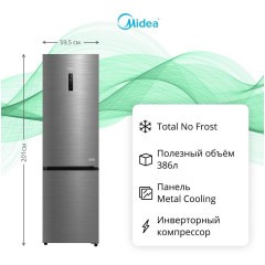 Холодильник двухкамерный Midea MDRB523MGE46ODM (q)