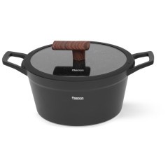 Кастрюля FISSMAN FILOMENA 28x13,5см / 5,7л со стеклянной крышкой (алюминий) (h)