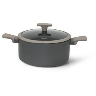 Кастрюля FISSMAN NIKKI 28x13см / 6.7л со стеклянной крышкой (алюминий) (h)