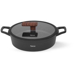 Сотейник FISSMAN FILOMENA 26x7см / 2,6л со стеклянной крышкой (алюминий) (h)