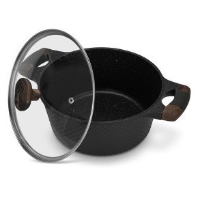 Кастрюля FISSMAN EVOLUTION 24x11,3см / 4,3л со стеклянной крышкой (алюминий) (h)