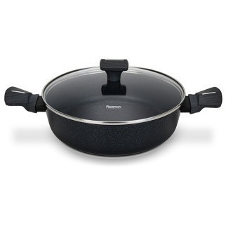 Ковш FISSMAN FERRO 26x7,5см / 3,49л со стеклянной крышкой (алюминий) (h)