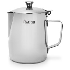 Молочник FISSMAN 600мл с крышкой  (нерж.сталь) (h)