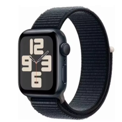 Apple Watch SE (2024) 44mm Midnight Aluminium Case with Ink Sport Loop (One Size)