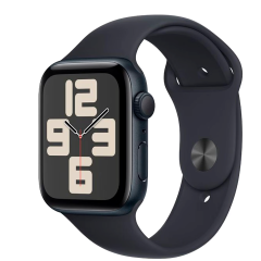 Apple Watch SE (2024) 44mm Midnight Aluminium Case with Midnight Sport Band (S/M)