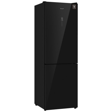 Холодильник двухкамерный Weissgauff WRK 185 Total NoFrost Inverter Black Glass (h)