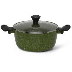 Кастрюля FISSMAN JENNY 24x10,5см / 4,15л со стеклянной крышкой (алюминий) (h)