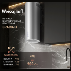 Вытяжка цилиндрическая пристенная Weissgauff Gracia IX (q)
