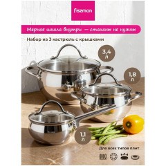 Набор посуды IRON ELEGANCE FISSMAN 6 пр. (h)