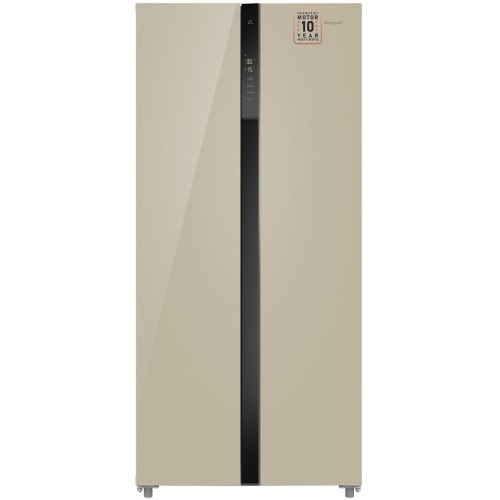 Холодильник Side-by-Side Weissgauff WSBS 500 Inverter NoFrost Beige Glass (q)