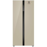 Холодильник Side-by-Side Weissgauff WSBS 500 Inverter NoFrost Beige Glass (q)