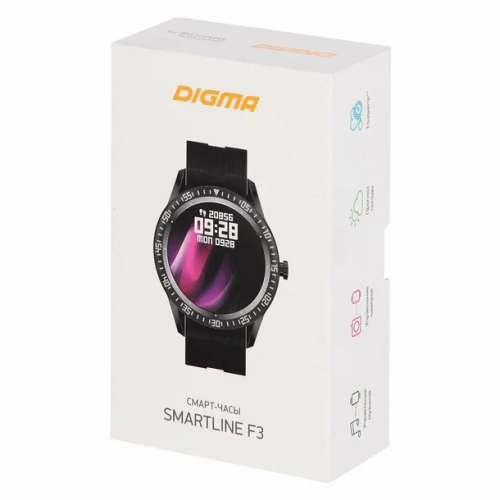 Смарт-часы Digma Smartline F3 1.28' TFT Black (F3B) (y)