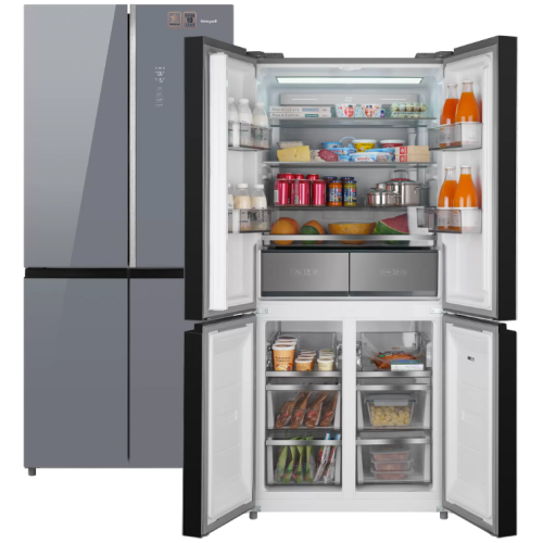 Холодильник (Side-by-Side) Weissgauff WCD 590 NoFrost Inverter Premium EcoFresh Bru Steel Glass (q)