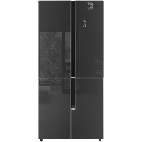 Холодильник (Side-by-Side) Weissgauff WCD 450 Inox Glass NoFrost Inverter (q)