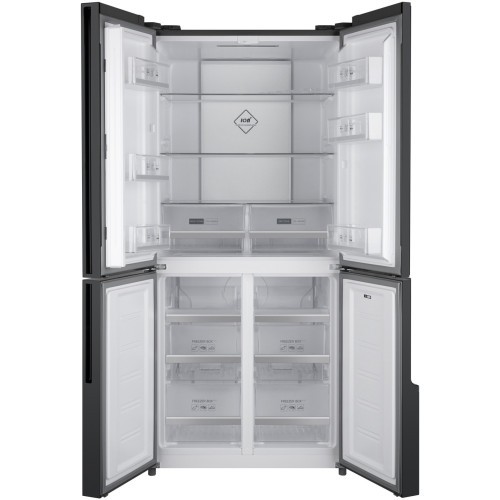 Холодильник (Side-by-Side) Weissgauff WCD 450 Inox Glass NoFrost Inverter (q)