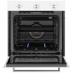 Встраиваемый газовый духовой шкаф Weissgauff WGO 702 White Glass (q)