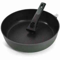 Глубокая сковорода FISSMAN BRILLIANT 28x7,5см со съемной ручкой (алюминий) (h)