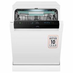 Отдельностоящая посудомоечная машина Weissgauff DW 6114 Inverter Touch AutoOpen White (q)