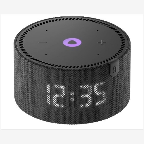 Умная колонка Яндекс Станция Мини с часами с Алисой, чёрный