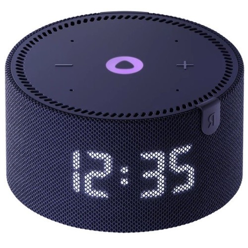 Умная колонка Яндекс Станция Мини с часами с Алисой, синий