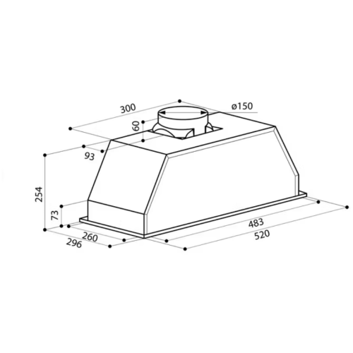 Встраиваемая вытяжка LEX GS BLOC 600 INOX (q)