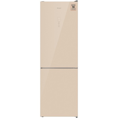 Холодильник двухкамерный Weissgauff WRK 185 Total NoFrost Inverter Beige Glass (q)