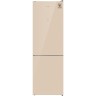 Холодильник двухкамерный Weissgauff WRK 185 Total NoFrost Inverter Beige Glass (q)